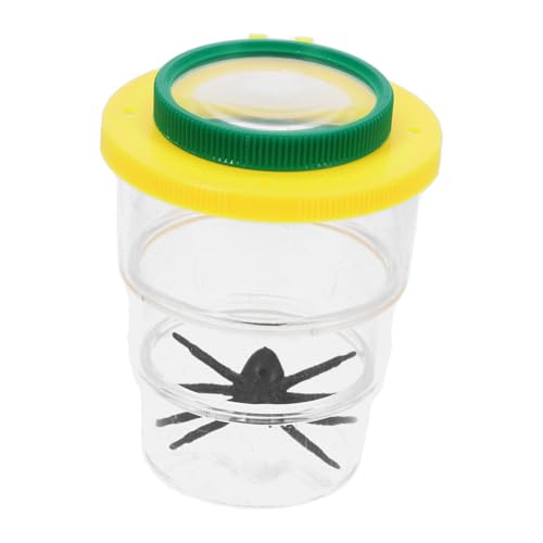 DIKACA Insekten Beobachtungsbox mit Vergrößerungsglas Tragbarer Insektenbeobachter für Umweltfreundlich Grün gelb Fördert Neugier und Spielerische Naturerkundung von DIKACA