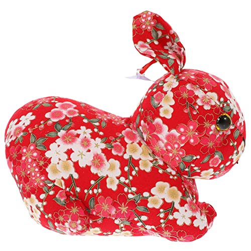 DIKACA Jahr des Hasen-maskottchens Stoffhasen- Neues Jahr Stofftier Kaninchen Gefülltes Tierisches Ausgestopftes Hasenspielzeug Hasen-Ornamente Pp Baumwolle Rot DIKACA Jahr des Hasen-maskottchens Stoffhasen- Neues Jahr Stofftier Kaninchen Gefülltes Tierisches Ausgestopftes Hasenspielzeug Hasen-Ornamente Pp Baumwolle Rot von DIKACA