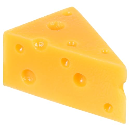 DIKACA Käsemodell Simulationsfutter realistisch künstlich Falsches Käse geformt Nachbildung von Käse Käse-Attrappe Dessertringe Kuchen Käse-Modell gefälschter Lebensmittelkäse Harz Yellow von DIKACA