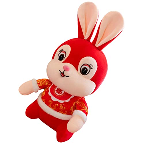 DIKACA Kaninchenpuppe Plüschhasenpuppe Tierhase Kleine Figur Stofftier Cartoon Neujahrsdekor Kaninchen Maskottchen Puppe Entzückendes Häschendekor Neujahrsbedarf Pp Baumwolle DIKACA Kaninchenpuppe Plüschhasenpuppe Tierhase Kleine Figur Stofftier Cartoon Neujahrsdekor Kaninchen Maskottchen Puppe Entzückendes Häschendekor Neujahrsbedarf Pp Baumwolle von DIKACA