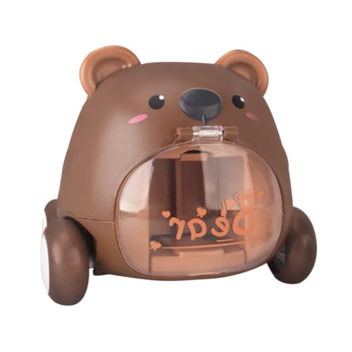 DIKACA Katapultauto technisches Bildungsspielzeug Entzückendes Autospielzeug Fahrzeug Kompakte Automodelle Miniaturautospielzeug Katapult Auto Abs Brown von DIKACA