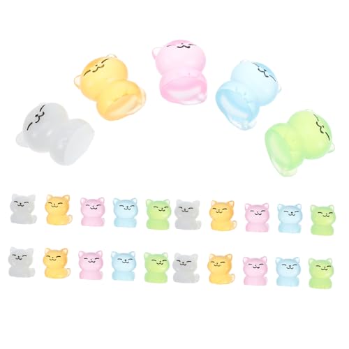DIKACA Süße Katze Pfahl Licht 30pcs Miniatur Tiere Mini Harz Katzen Figuren Garten Desktop Ornament DIKACA Süße Katze Pfahl Licht 30pcs Miniatur Tiere Mini Harz Katzen Figuren Garten Desktop Ornament von DIKACA