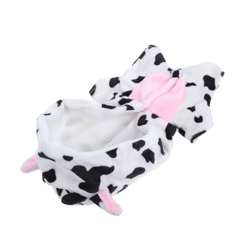 DIKACA Kawaii Puppen Pyjama Overall mit Kuh Muster Austauschbare Puppenkleidung für Verschiedene Anlässe Niedliches Design für Puppenoutfits Einfaches Anziehen Charmantes von DIKACA