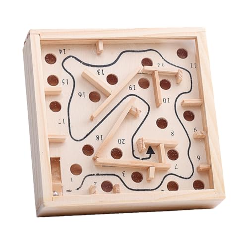 DIKACA Rätsel Geschenke Labyrinth-Puzzle Aus Holz Holzlabyrinth Hölzernes Labyrinth Holz-Labyrinth-Puzzle Kind Erwachsener Bambus von DIKACA