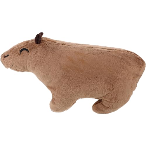 DIKACA Kinderspielzeug Kuscheltier tierische bescherung süsse kuscheltiere Tierisches Wohnaccessoire Capybara Stofftiere Simulation von Tierpuppen Plüsch Light Brown von DIKACA