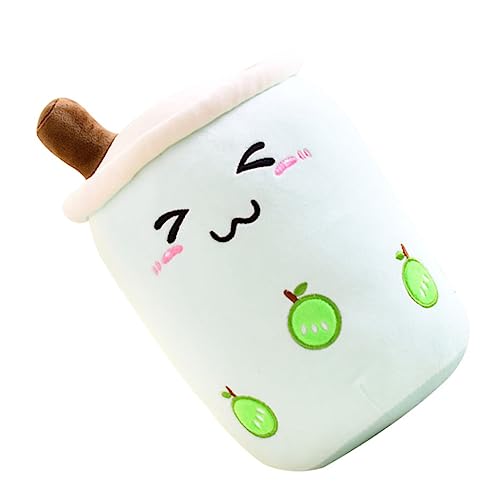 DIKACA Kissen Bubble Tea Kawaii Spielzeug Tee Weiche Puppe 24cm Grüne Frucht Augenbrauen Kissenbezug Für Jungen Und Mädchen Spielzeug von DIKACA