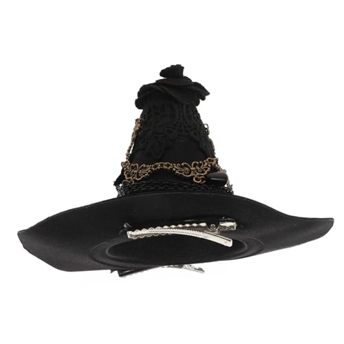 DIKACA Kleiner Gothic Hexenhut Haarklammer Halloween Hexe Haarspange Party Kostüm Zubehör Schwarz für Cosplay Festival Maskerade Bühnenauftritt DIKACA Kleiner Gothic Hexenhut Haarklammer Halloween Hexe Haarspange Party Kostüm Zubehör Schwarz für Cosplay Festival Maskerade Bühnenauftritt von DIKACA