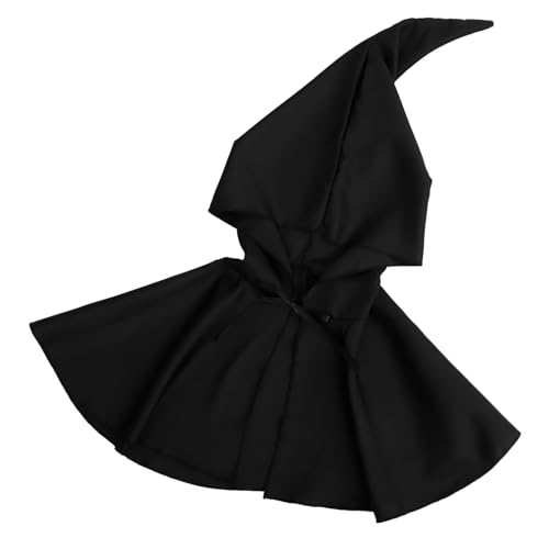 DIKACA Kreative Umhangstütze Masken Halloween Kostümzubehör Mantel Cosplay Halloween-umhang Kostüme Schurkenkostüm Hobbit-kostüm Umhang Mit Kapuze -kostüm Black Polyester DIKACA Kreative Umhangstütze Masken Halloween Kostümzubehör Mantel Cosplay Halloween-umhang Kostüme Schurkenkostüm Hobbit-kostüm Umhang Mit Kapuze -kostüm Black Polyester von DIKACA