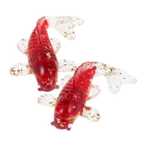 DIKACA Kristall Koi Fisch Figuren Handgefertigte Miniatur Tierstatue Glücksbringer Ornament Für Tischdekoration Karpfen Deko Für Innenräume von DIKACA