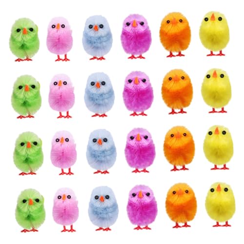 DIKACA Osterküken-dekorationsset 24-teiliges Plüsch-mini-küken -plüschküken Für Partys von DIKACA