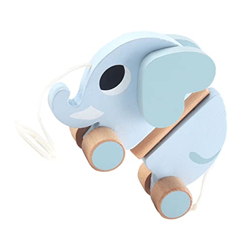 DIKACA Lauflernhilfe für kinderspielzeug Elefantenspielzeug Ziehspielzeug holzspielzeug zum Mitnehmen Elefant Lauflernwagen für hölzern Blue DIKACA Lauflernhilfe für kinderspielzeug Elefantenspielzeug Ziehspielzeug holzspielzeug zum Mitnehmen Elefant Lauflernwagen für hölzern Blue von DIKACA
