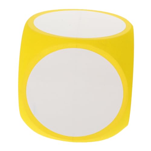 DIKACA Leere Schaumstoffwürfel Schaumwürfel Große Würfel Spiele Leerzeichen Würfelturm Schaumstoffwürfel Jumbo Große Schaumstoffwürfel Würfelspiel Weiße Würfel Würfelfach Yellow Eva von DIKACA