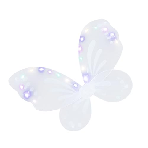 DIKACA Leuchtende Schmetterlingsflügel für Mädchen Cosplay Schmetterlingsflügel Bühnenkostüm Langlebig Komfortabel Weiß Geeignet für Karneval Halloween Party DIKACA Leuchtende Schmetterlingsflügel für Mädchen Cosplay Schmetterlingsflügel Bühnenkostüm Langlebig Komfortabel Weiß Geeignet für Karneval Halloween Party von DIKACA