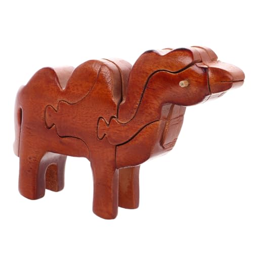 DIKACA Luban Lock Toys Puzzles Kognitives Tiermontagespielzeug Tiermontagespielzeug Tierbauspielzeug Denksport Puzzle Tierspielzeug Tierspleißspielzeug Hellbraunes Holz von DIKACA