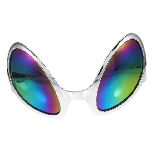 DIKACA Lustige Alien Sonnenbrille in Neon Grün Ausgefallene Partybrille mit Übertriebenen Augen Robustes PP Material Kreatives Kostümzubehör für Halloween Fasching und Cosplay von DIKACA