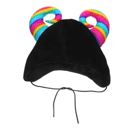 DIKACA Lustige Cow Horn Beanie Mütze mit Kinnriemen Warme Wintermütze für Ski und Outdoor Kreative Partyhut-fotospaß Vielseitiges Cosplay-zubehör für Halloween und Karneval DIKACA Lustige Cow Horn Beanie Mütze mit Kinnriemen Warme Wintermütze für Ski und Outdoor Kreative Partyhut-fotospaß Vielseitiges Cosplay-zubehör für Halloween und Karneval von DIKACA