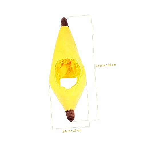 DIKACA Lustiger Bananenform Hut Weiches Material Bequemer Party Kopfschmuck für Erwachsene Karneval und Mottopartys Foto Requisite Gelber Party Kostümaccessoire von DIKACA