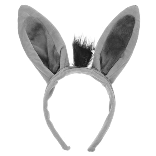 DIKACA Lustiges Eselohr Haarreif Tierohren Stirnband Party Kostüm Zubehör für Cosplay Karneval Festival Damen und Mädchen von DIKACA