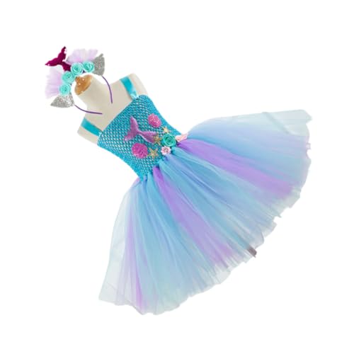 DIKACA Mädchen Tüllrock Meerjungfrau Kostüm Kinderparty Kleid Jahre Mädchen Tutu Rock mit Rüschen Polyester Langlebig Geburtstagsfeier Cosplay DIKACA Mädchen Tüllrock Meerjungfrau Kostüm Kinderparty Kleid Jahre Mädchen Tutu Rock mit Rüschen Polyester Langlebig Geburtstagsfeier Cosplay von DIKACA