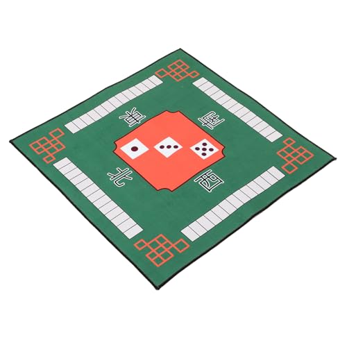 DIKACA Mahjong-Tischdecke Tischabdeckung für Kartenspiele Mahjong-Tischmatte Mahjong-Tischplatte tischläufer Poker tischauflage rutschfeste Tischunterlage Mahjong Tischdecke Gummi Green von DIKACA