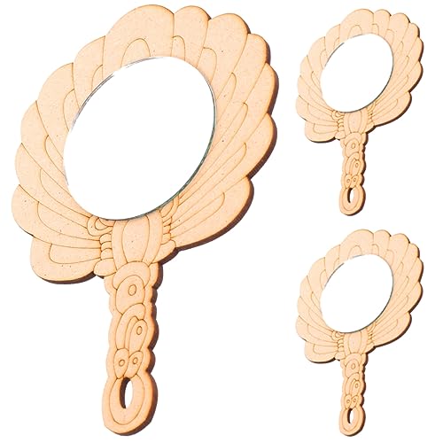 DIKACA Holz Kleiner Spiegel Jungen Und Mädchen Pädagogisches Spielzeug Handspiegel Schminkspiegel Handspiegel DIKACA Holz Kleiner Spiegel Jungen Und Mädchen Pädagogisches Spielzeug Handspiegel Schminkspiegel Handspiegel von DIKACA