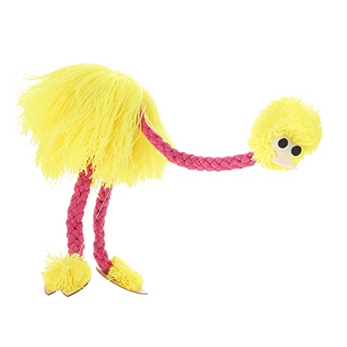 DIKACA Marionette Tiere Puppen Kinderspiele Pelzige Tierpuppe Lustige Figur Handwerk Figurenhandwerk Plüsch Yellow von DIKACA