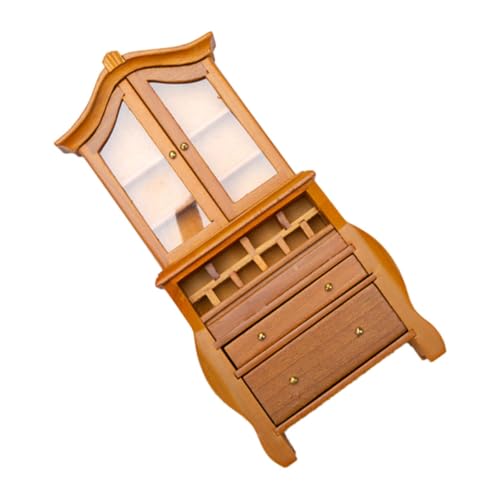 DIKACA Mini Bücherregal Bücherregale Miniatur Möbel Und Zubehör Miniatur Bücherregal Mini Möbel Miniatur Holzvitrine Mini Bücherregal Huanghuali Holz von DIKACA