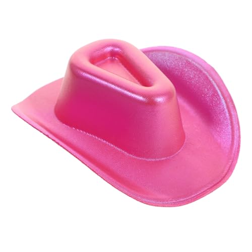 DIKACA Mini Cowboyhut Spielzeughüte DIY Miniatur Süßes Kleines Stroh Rosa Puppenzubehör Party Winzige Kappe Hat Dekorationen Einkaufszentrum Hut Mini Hut Puppenhaus Zubehör von DIKACA