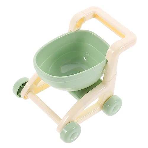 DIKACA Mini Einkaufswagen Modell aus Realistisches Puppenwagen Design für Aufbewahrungskorb für Kleinigkeiten für Puppenhaus Dekoration und Fotografie Requisiten von DIKACA