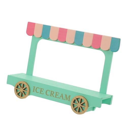 DIKACA Mini Eiswagen Aus Holz Eiswagen Ornament Dekoration Eiswagen Mini Eiswagen Kleine Möbel Holz Mini Eiswagen Heim Mini von DIKACA