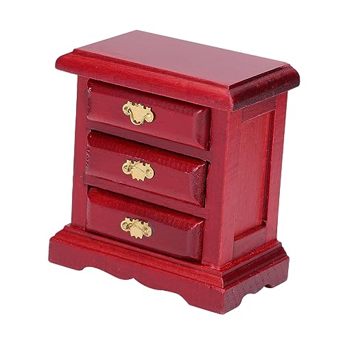 DIKACA Mini-schubladenschrank- Weißer Miniatur-holzschrank Für Wohndekor-Ornament von DIKACA