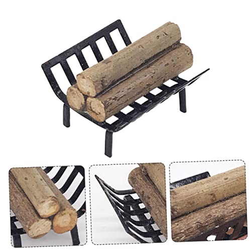 DIKACA Mini Rack Für Puppenhaus Exquisite Dekoration Für Spielszene Kompakter Holzhalter Für Freunde Und Familie Schwarzes Modell Für Garten von DIKACA