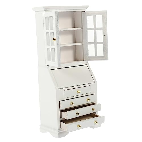 DIKACA Mini Simulationsbücherregal Schreibtisch Aufbewahrungsschrank Spielzeughaus Bücherregal Miniatur Zubehör Puppenhaus Miniaturen Miniatur Möbel Miniatur Dinge Miniatur von DIKACA