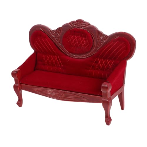 DIKACA Mini-Sofa Mini-Modell Huhn Waschtisch Fertiges Puppenhaus kleine Couch Vintage Sofa Puppenhausmöbel DIY Puppenhaus Puppenstubenmöbel Puppenhaus-Miniaturen Holz rot DIKACA Mini-Sofa Mini-Modell Huhn Waschtisch Fertiges Puppenhaus kleine Couch Vintage Sofa Puppenhausmöbel DIY Puppenhaus Puppenstubenmöbel Puppenhaus-Miniaturen Holz rot von DIKACA