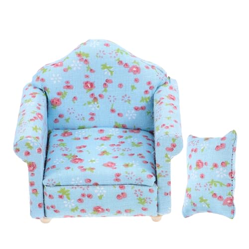 DIKACA Mini Sofa Puppenhäuser Puppencouch Puppenhaus Miniaturen Zubehör Puppen Puppenmöbel Winzige Puppenhausmöbel Miniatur Puppenhaus Sofas Puppenhaus Sofa Ornament Stoff von DIKACA