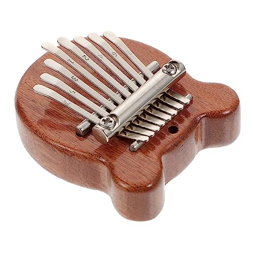 DIKACA Mini-daumenklavier Empfindlich Klein Anfänger Profi Kind Fingerklavier Entzückendes Daumeninstrument Interessantes Fingerinstrument Musik Zubehör Musik Versorgung Holz Brown von DIKACA