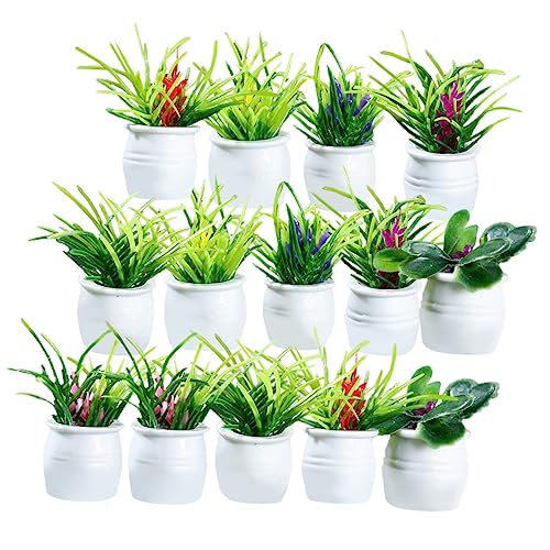 DIKACA 14 Stücke Mini Anlage Modelle Simulierte Bonsai Landschaft Ihr Zuhause Natürlichen Charme von DIKACA