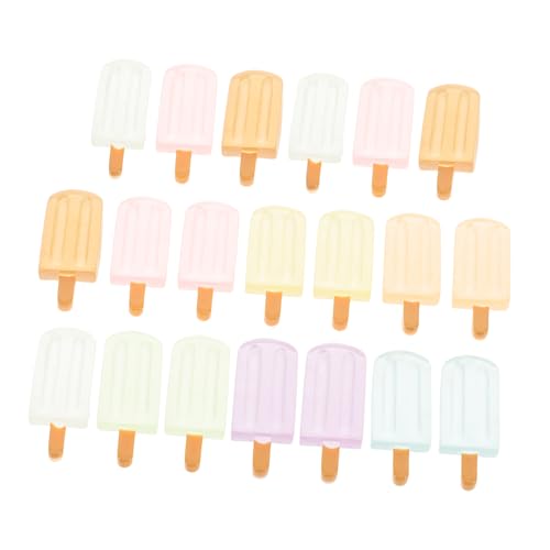 DIKACA Miniatur Eislutscher Modelle Leuchtenden Farben Resin Desserts Für DIY Puppenhaus Zubehör Perfekte Simulation Eiscreme Charms Für Kreative Bastelprojekte von DIKACA