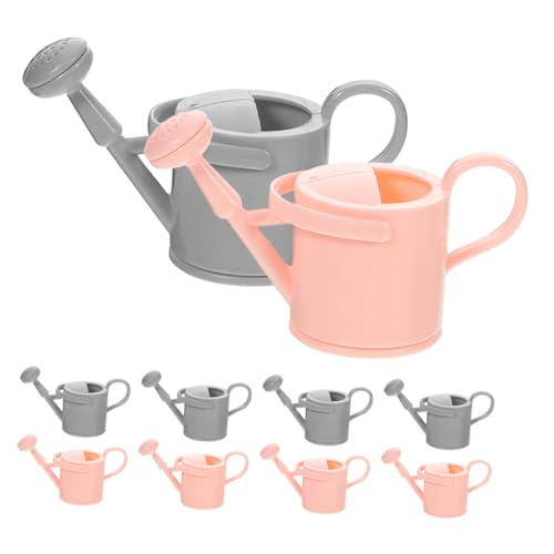 DIKACA Kleiner Wasserkocher Tragbarer Wasserkocher Miniatur Gießkanne Dekorative Handgießkanne Dunkelgrau Und Pfirsichrot Für Bad Und Garten Perfekt Für Miniaturmodelle Und Spielzeugzubehör von DIKACA