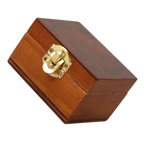 DIKACA Miniatur Holzkiste Für Puppenhaus Schmuckkästchen Zubehör Dekoration Für Puppenhaus Szenen Rechteckige Holzbox von DIKACA