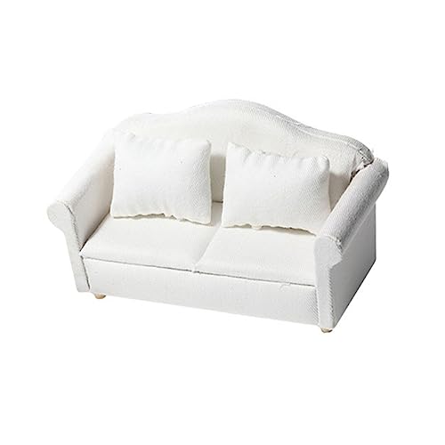 DIKACA Miniatur Holzsofa Für Puppenhaus Teiliges Möbelset Mit Kissen Dekorative Mini Couch Für Kinderzimmer Und Spielzeughäuser Weißes Sofa Für Puppenmöbel DIKACA Miniatur Holzsofa Für Puppenhaus Teiliges Möbelset Mit Kissen Dekorative Mini Couch Für Kinderzimmer Und Spielzeughäuser Weißes Sofa Für Puppenmöbel von DIKACA