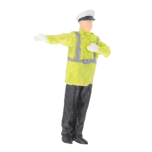 DIKACA Miniatur Modell Requisiten Topper Aufkleber Crew Autos Kostüm Figuren Mini Winzige Spielzeuge Mini Verkehrspolizei Figur Puppenhaus Dekoration Miniatur Verkehrspolizei Harz von DIKACA