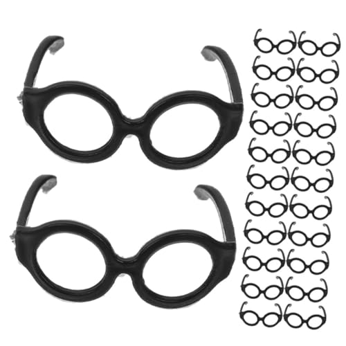DIKACA Miniatur Puppenbrillen DIY Augenaccessoires Für Puppen Rollenspiel Party Zubehör Kleine Plastik Sonnenbrillen Für Große Puppen von DIKACA