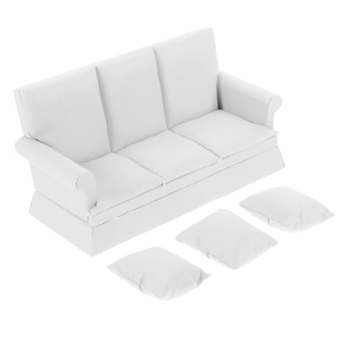 DIKACA Miniatur-Sofa-Modell 3er-Set Mini-puppenhaus Mit Dekorativen Kissen Puppenhaus-wohnzimmermöbel-Set Weißes Dekoratives Mini-Sofa DIKACA Miniatur-Sofa-Modell 3er-Set Mini-puppenhaus Mit Dekorativen Kissen Puppenhaus-wohnzimmermöbel-Set Weißes Dekoratives Mini-Sofa von DIKACA