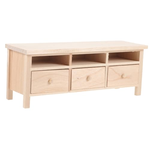 DIKACA Miniatur TV Schrank Aus Niedlicher Mini TV Stand Für Puppenhaus Realistische Miniatur öbel Dekoration Für Wohnräume Ideales Zubehör Für Miniaturhäuser Und von DIKACA