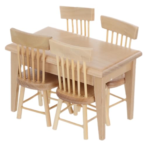 DIKACA Puppenstuhl Baby Puppenhaus 1 Set Und Stühle Puppenhaus Öbel Set 1 Und 4 Stühle Küchenmöbel Zubehör Für Puppenhaus Deko 5 Teiliges Set DIKACA Puppenstuhl Baby Puppenhaus 1 Set Und Stühle Puppenhaus Öbel Set 1 Und 4 Stühle Küchenmöbel Zubehör Für Puppenhaus Deko 5 Teiliges Set von DIKACA