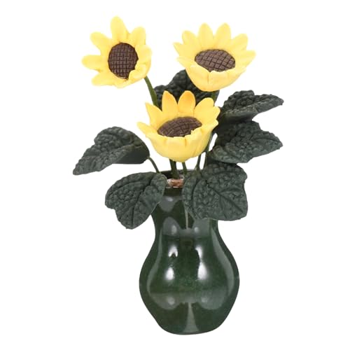 DIKACA Miniatur Topfblume Puppenhauszubehör Miniaturblume Kleiner Blumentopf Winzige Blumendekoration Winzige Topfblume Winzige Topfpflanze Miniatur Pflanzentopf Kleiner Bonsai von DIKACA
