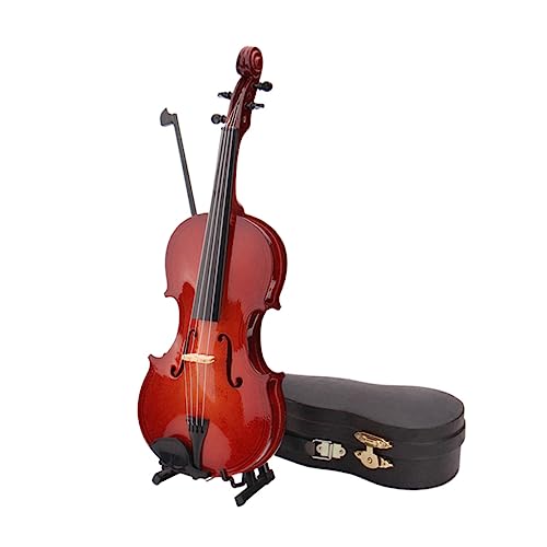 DIKACA Miniatur Violine Modell Musikinstrument Dekoration Für Schreibtisch Fotografie Requisiten Holzfigur Mit Ständer Und Koffer Perfektes Für Musikliebhaber DIKACA Miniatur Violine Modell Musikinstrument Dekoration Für Schreibtisch Fotografie Requisiten Holzfigur Mit Ständer Und Koffer Perfektes Für Musikliebhaber von DIKACA