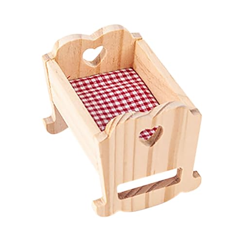 DIKACA Miniatur Wiege Für Puppenhaus Holzmodell Für Puppenstubenmöbel Realistische Dekoration Ideales Zubehör Für Kreatives Spiel Und Puppenhausgestaltung DIKACA Miniatur Wiege Für Puppenhaus Holzmodell Für Puppenstubenmöbel Realistische Dekoration Ideales Zubehör Für Kreatives Spiel Und Puppenhausgestaltung von DIKACA