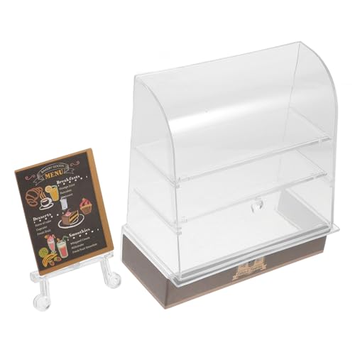 DIKACA Miniaturisierte Kuchenvitrine für Puppenhäuser Transparentes Braunes Modell für Dekoration und Aufbewahrung Ihrer Miniaturszene für Puppenhauszubehör und Kleine DIKACA Miniaturisierte Kuchenvitrine für Puppenhäuser Transparentes Braunes Modell für Dekoration und Aufbewahrung Ihrer Miniaturszene für Puppenhauszubehör und Kleine von DIKACA